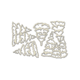 Набір чіпбордов, Ялинки # 771, бежевий, 10х15 см, Фабрика Декору