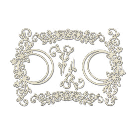 Набор чипбордов Рамка с завитками 10х15 см #778, Фабрика Декора