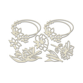 Набір чіпбордів Рамочки з квітами 10х15 см #780, Фабрика Декору