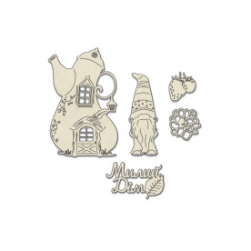 Набор чипбордов Happy mouse day 10х15 см #788, Фабрика Декора