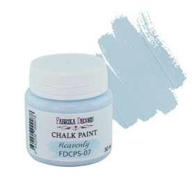 Крейдяна фарба, Chalk Paint, Небесна, 50 мл, Фабрика Декору