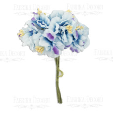 Набір квітів сакури, блакитний з фіолетовим, 6шт, Фабрика Декору