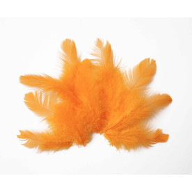Набір пір'я міні, Помаранчеві, 5 шт, від 5 см до 12 см, Фабрика Декору