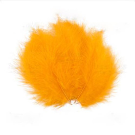 Набор перьев Пуховые, Оранжевые, 10 шт, от 12 см до 17 см, Фабрика Декора
