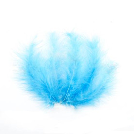Набор перьев мини, Бирюзовые, 10 шт, от 5 см до 12 см, Фабрика Декора