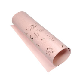 Шкірзам з тисненням золотою фольгою Golden Dill Peach, розмір 500мм х 250мм, Фабрика Декору