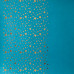 Шкірзам з тисненням золотою фольгою Golden Stars Bright Blue, розмір 500мм х 250мм, Фабрика Декору