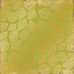 Лист одностороннього паперу з фольгуванням Golden Delicate Leaves Botany summer 30,5х30,5 см, Фабрика Декору