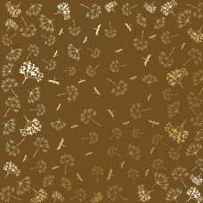 Лист одностороннього паперу з фольгуванням Golden Dill, color Milk chocolate 30,5х30,5 см, Фабрика Декору