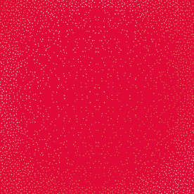Лист односторонней бумаги с фольгированием Golden Mini Drops, color Poppy red 30,5х30,5 см, Фабрика Декора