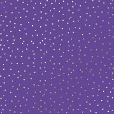 Лист односторонней бумаги с фольгированием Golden Drops, color Lavender 30,5х30,5 см, Фабрика Декора