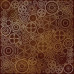 Лист одностороннього паперу з фольгуванням Golden Gears, Brown aquarelle 30,5х30,5 см, Фабрика Декору