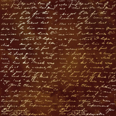 Лист одностороннього паперу з фольгуванням Golden Text Brown aquarelle 30,5х30,5 см, Фабрика Декору