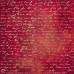 Лист одностороннього паперу з фольгуванням Golden Text Burgundy aquarelle 30,5х30,5 см, Фабрика Декору