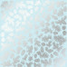 Лист одностороннього паперу з фольгуванням Silver Pine cones Blue 30,5х30,5 см, Фабрика Декору