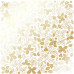 Лист односторонней бумаги с фольгированием Golden Winterberries White 30,5х30,5 см, Фабрика Декора