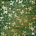 Лист односторонней бумаги с фольгированием Golden Winterberries Green aquarelle 30,5х30,5 см, Фабрика Декора