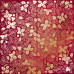 Лист односторонней бумаги с фольгированием Golden Winterberries Burgundy aquarelle 30,5х30,5 см, Фабрика Декора
