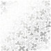 Лист односторонней бумаги с фольгированием Silver Winterberries White 30,5х30,5 см, Фабрика Декора