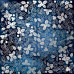 Лист односторонней бумаги с фольгированием Silver Winterberries Dark blue 30,5х30,5 см, Фабрика Декора