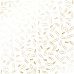 Лист одностороннього паперу з фольгуванням Golden Drawing pins and paperclips, color White 30,5х30,5 см, Фабрика Декору