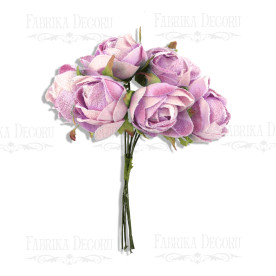 Букет бутон півонії, рожевий з фіолетовим, 6 шт, Фабрика Декору