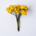 Набір маленьких квітів, Букетик троянд, жовті, 12 шт, 1,5 см, 6 см, Фабрика Декору