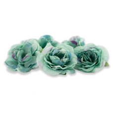 Цветы розы, мятные с фиолетовым, 5 см, 1 шт, Фабрика Декора