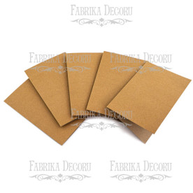 Набір заготовок для створення листівок, крафт, 10х15 см, 5 шт, Фабрика Декору