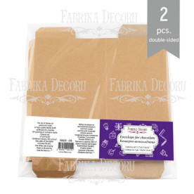 Конверт-шоколадниця, крафт, 300г / м2, 18х9х0,55 см, Фабрика Декору