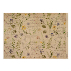 Аркуш крафт паперу з малюнком Botanical backgrounds #09, 42x29,7 см, Фабрика Декору