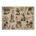 Лист крафт бумаги с рисунком Vintage women's world #01, 42x29,7 см, Фабрика Декора