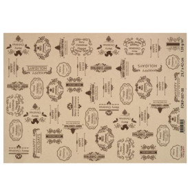 Лист крафт бумаги с рисунком Merry Christmas #08, 42x29,7 см, Фабрика Декора