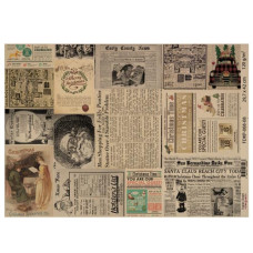 Аркуш крафт паперу з малюнком Vintage Christmas #08, 42x29,7 см, Фабрика Декору