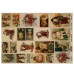 Лист крафт бумаги с рисунком Vintage Christmas #09, 42x29,7 см, Фабрика Декора