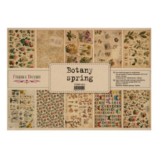 Набор крафт бумаги с рисунком Botany Spring 10 листов, 42x29,7 см, Фабрика Декора