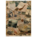 Лист крафт бумаги с рисунком Vintage Europe 03, 42x29,7 см, Фабрика Декора
