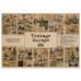 Набор крафт бумаги с рисунком Vintage Europe 10 листов, 42x29,7 см, Фабрика Декора