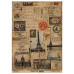 Набор крафт бумаги с рисунком Vintage Europe 10 листов, 42x29,7 см, Фабрика Декора