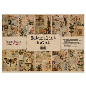 Набор крафт бумаги с рисунком Naturalist Notes 10 листов, 42x29,7 см, Фабрика Декора