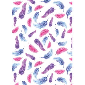 Оверлей Перья разноцветные, 20х30 см, Фабрика Декора