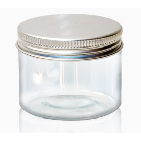 Баночка 50мл прозрачная, с жестяной крышкой, Фабрика Декора