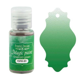 Суха фарба, Magic paint, Смарагдово-зелений, 15 мл, Фабрика Декору