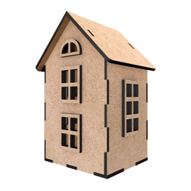 Заготовка для декорирования Домик-11 #350 с LED свечой, Фабрика Декору