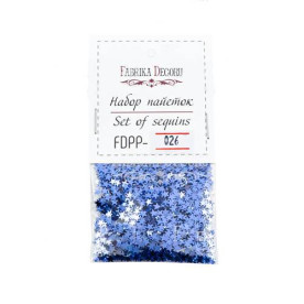 Набір паєток - 026, 6 гр, 4 мм, синій, Фабрика Декору