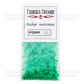 Набір паєток 235, 7 мм, бірюзовий, Фабрика Декору