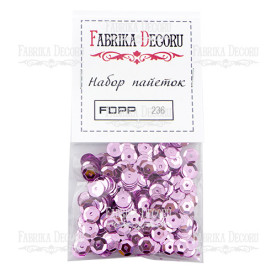 Набор пайеток 236, 7мм, сиреневый, Фабрика Декора