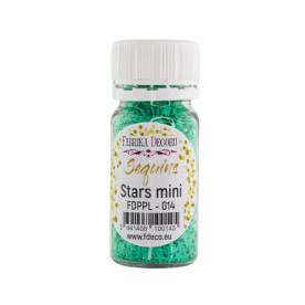 Паєтки Stars mini - 014, 20 гр, 30 мл, аквамарин, Фабрика Декору