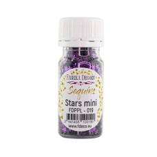 Паєтки Stars mini - 019, 20 гр, 30 мл, фіолетовий, Фабрика Декору