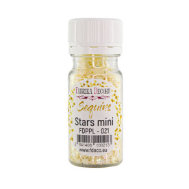 Пайетки Stars mini - 021, 20 гр, 30 мл, кремовый, перламутр, Фабрика Декора